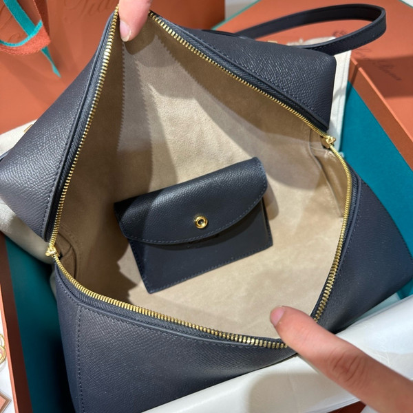 Loro Piana Extra Bag L27  Smooth Calfskin Black