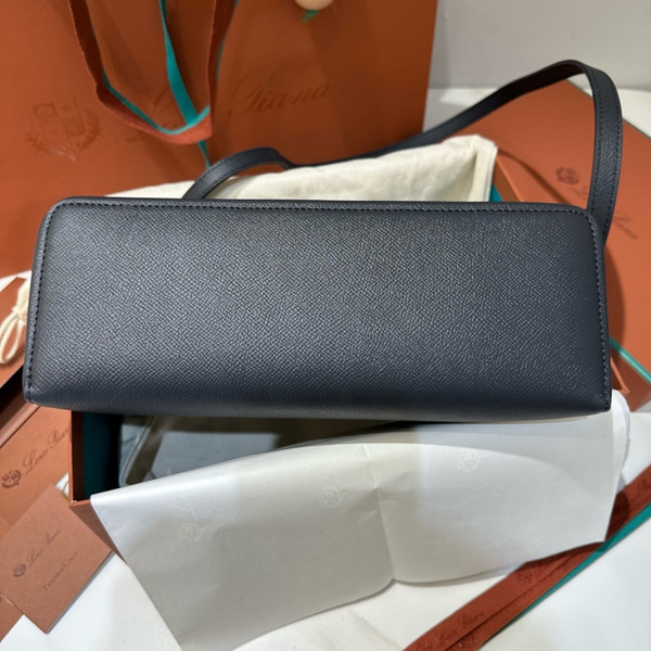 Loro Piana Extra Bag L27  Smooth Calfskin Black