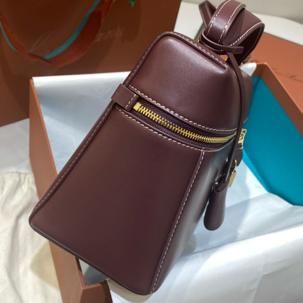 Loro Piana Extra Bag L27  Smooth Calfskin Azuki Beans