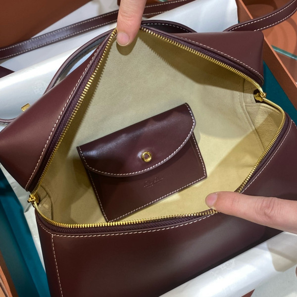 Loro Piana Extra Bag L27  Smooth Calfskin Azuki Beans