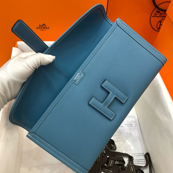 HERMÈS JIGE ELAN 29 EPSOM BLUE JEAN