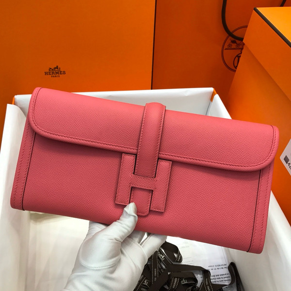 HERMÈS JIGE ELAN 29 EPSOM Rose Azalee