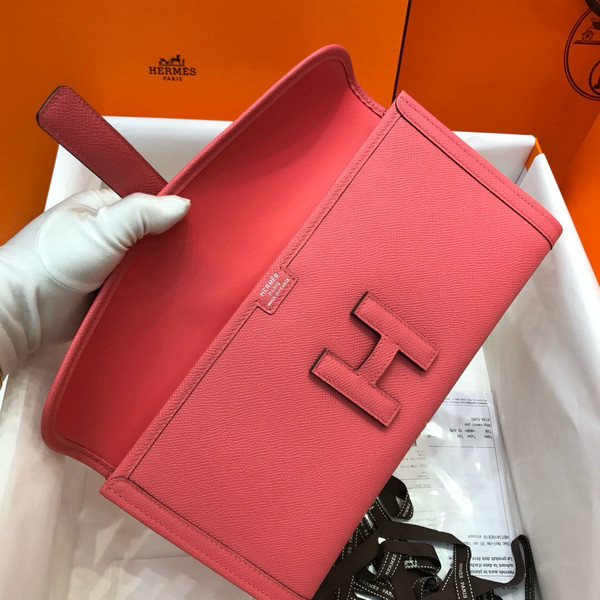 HERMÈS JIGE ELAN 29 EPSOM Rose Azalee