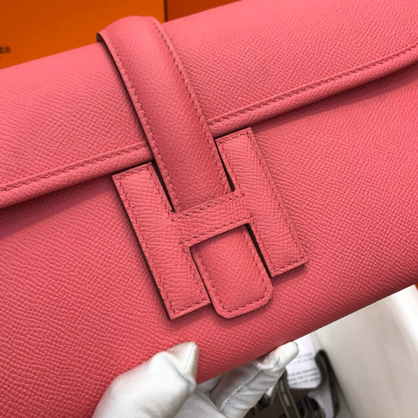 HERMÈS JIGE ELAN 29 EPSOM Rose Azalee