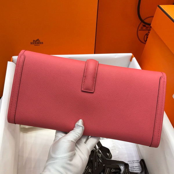 HERMÈS JIGE ELAN 29 EPSOM Rose Azalee