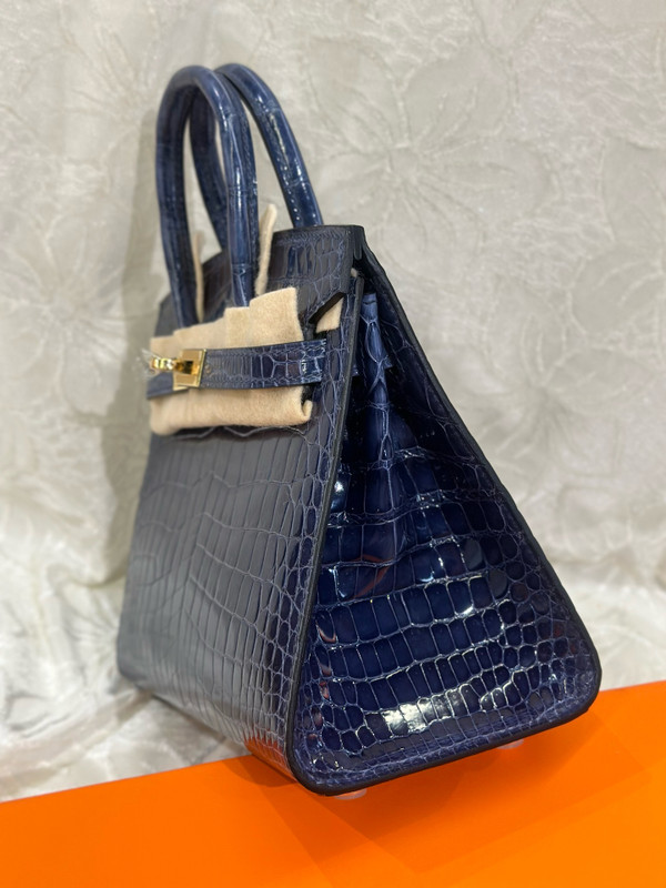 Hermès Birkin 20 Blue Sapphire  Alligator Gold Hardware