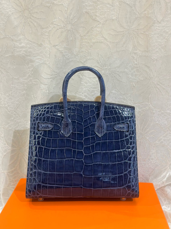 Hermès Birkin 20 Blue Sapphire  Alligator Gold Hardware