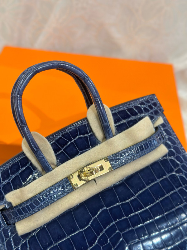 Hermès Birkin 20 Blue Sapphire  Alligator Gold Hardware