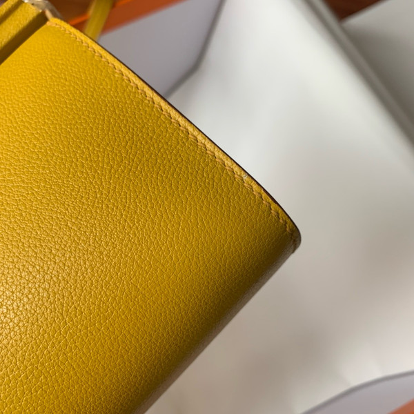 Hermes Clic-H 21 bag Amber Evercolor calfskin  with Gold hardwares