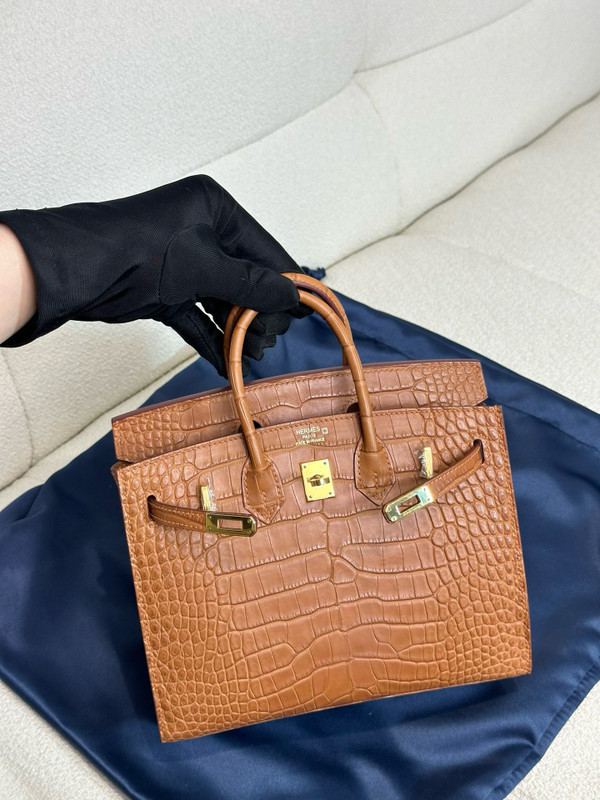 Hermès Birkin 20 Gold  Alligator Gold Hardware