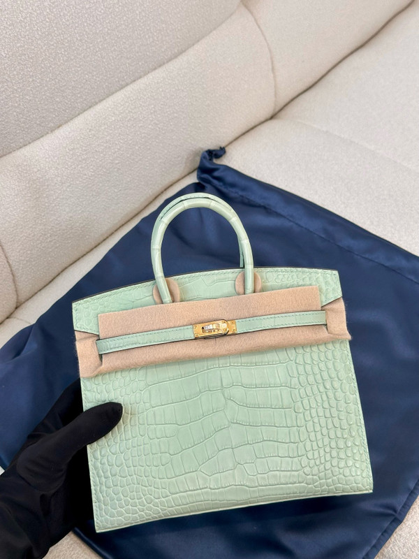 Hermès Birkin 20 Mint Alligator Gold Hardware