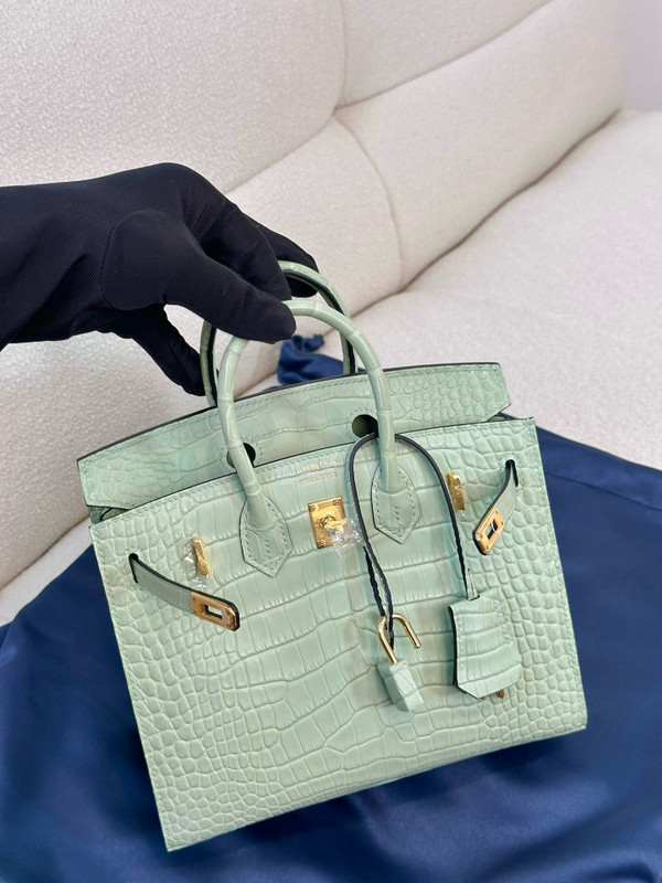 Hermès Birkin 20 Mint Alligator Gold Hardware