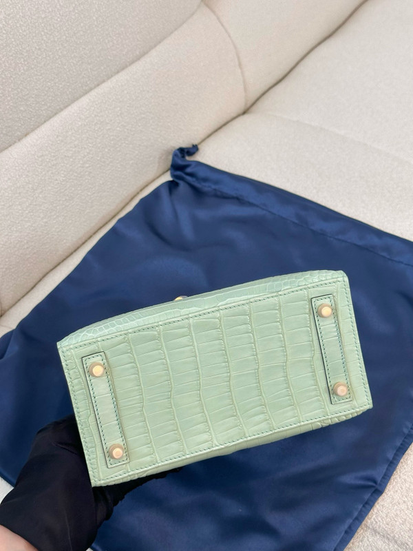 Hermès Birkin 20 Mint Alligator Gold Hardware
