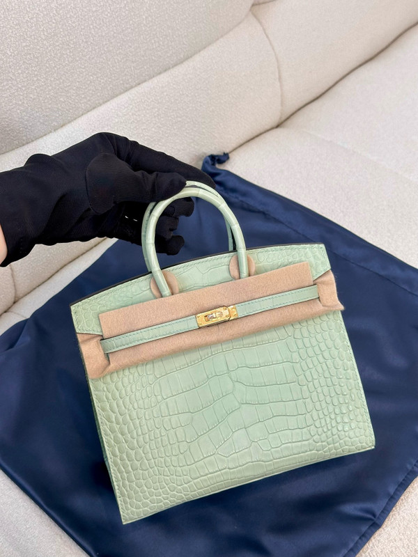 Hermès Birkin 20 Mint Alligator Gold Hardware