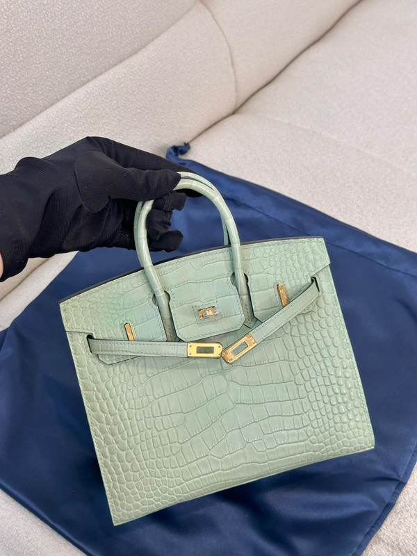 Hermès Birkin 20 Mint Alligator Gold Hardware