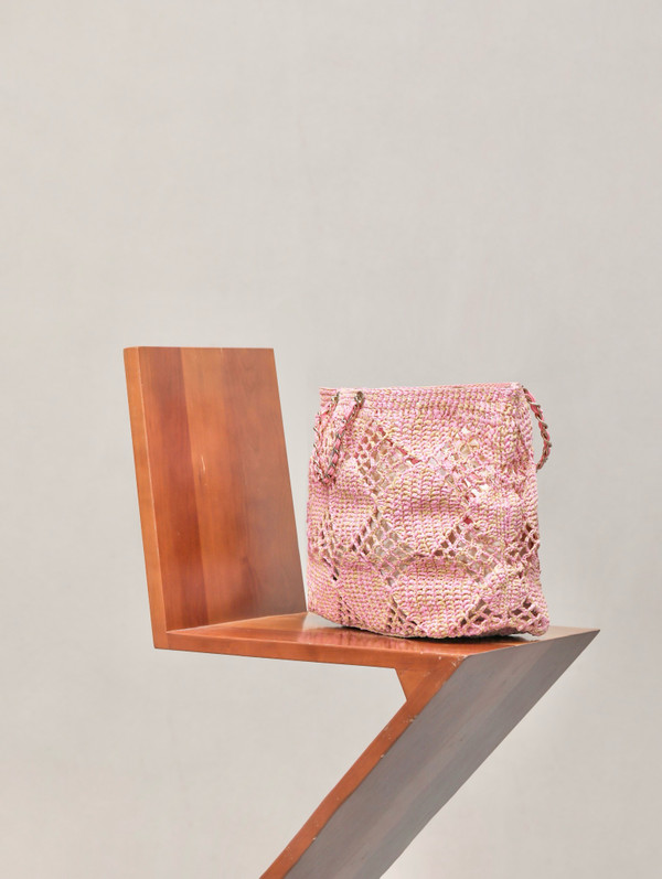 Chanel Maxi Raffia SHOPPING BAG PINK