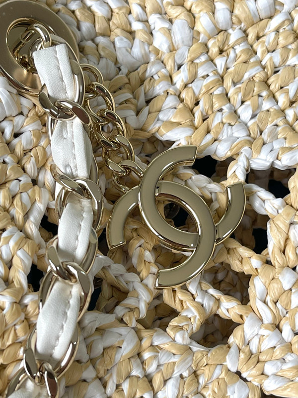Chanel Small Raffia SHOPPING BAG BEIGE