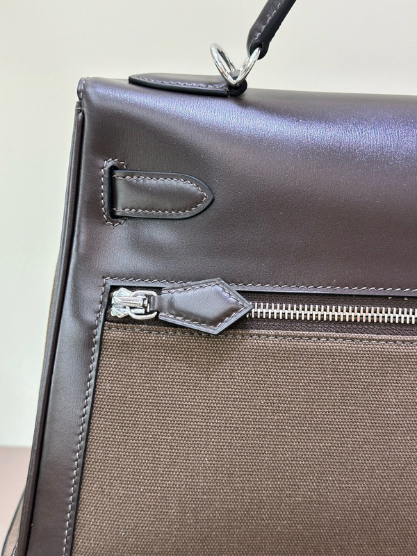 Hermès Kelly 35 Lakis Box/Canvas PHW