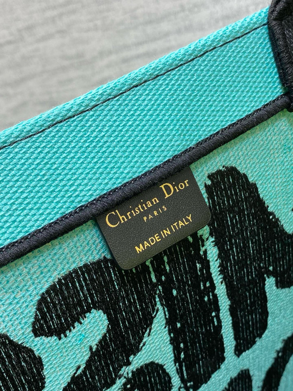Christian Dior Large Dior Book Tote Miss Dior Graffiti Embroidery Yellow