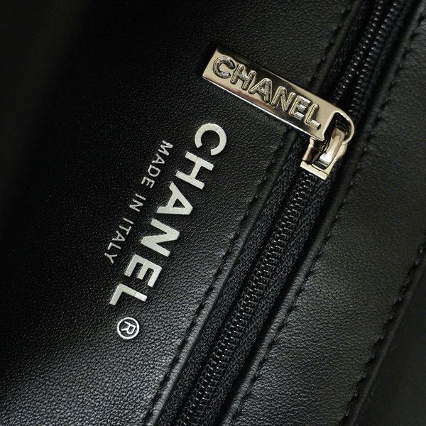 Chanel Kelly Mini Shopping Bag Black Denim