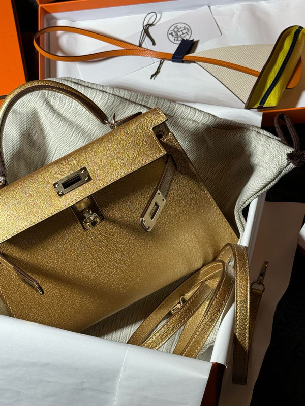 Hermès Olympic Kelly 20 Mini II Sellier Dorè Chèvre Gold Hardware
