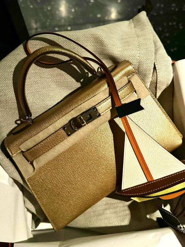Hermès Olympic Kelly 20 Mini II Sellier Dorè Chèvre Gold Hardware