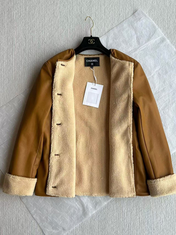 Chanel Shearling Lambskin Jacket