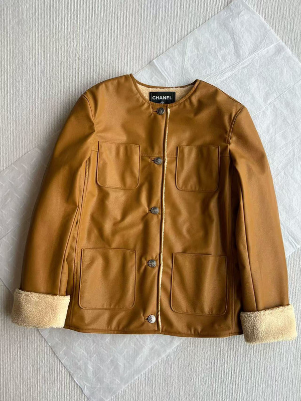 Chanel Shearling Lambskin Jacket