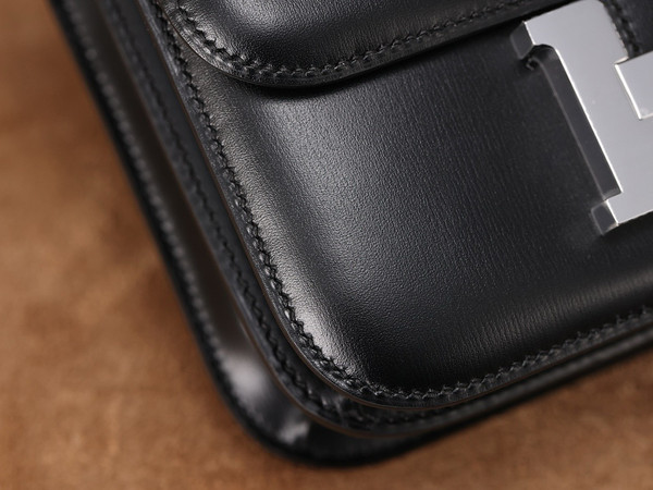 Hermes Constance 19 Mirror Black Box calf leather Palladium hardware