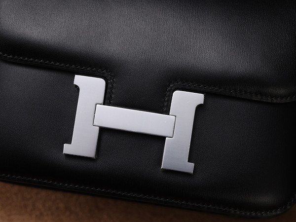 Hermes Constance 19 Mirror Black Box calf leather Palladium hardware