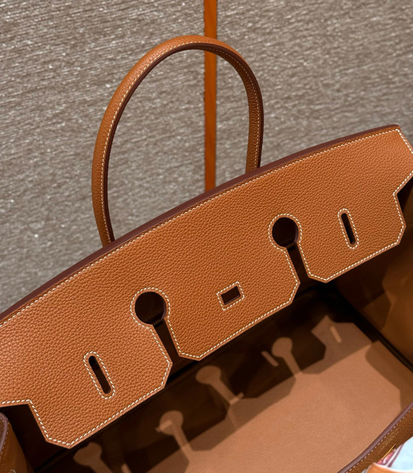 Hermes Toffee Birkin 40 Togo leather