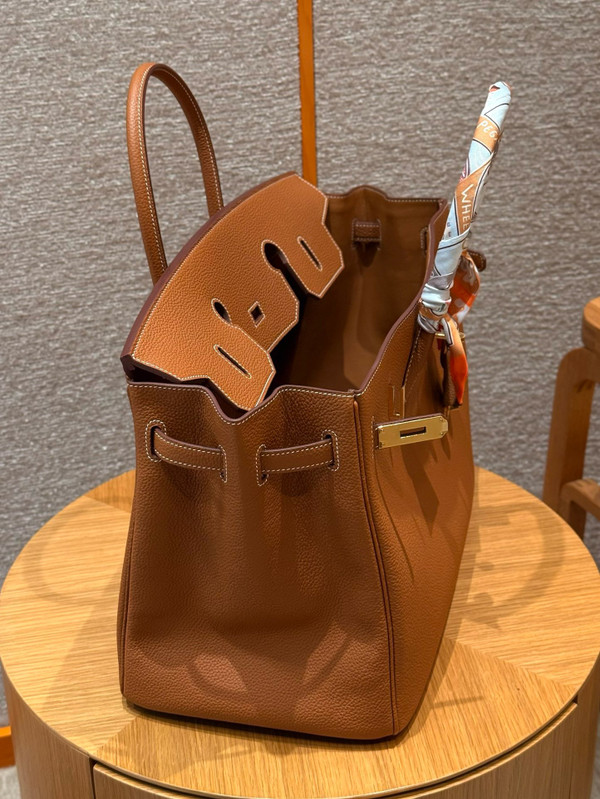 Hermes Toffee Birkin 40 Togo leather
