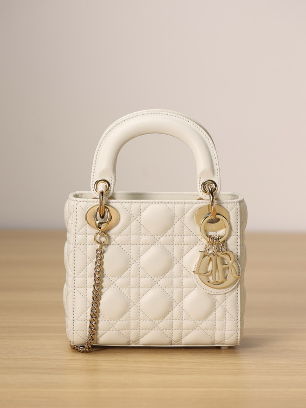 Christian Dior Mini Lady Dior Bag Pink Saddle Cannage Lambskin 2024