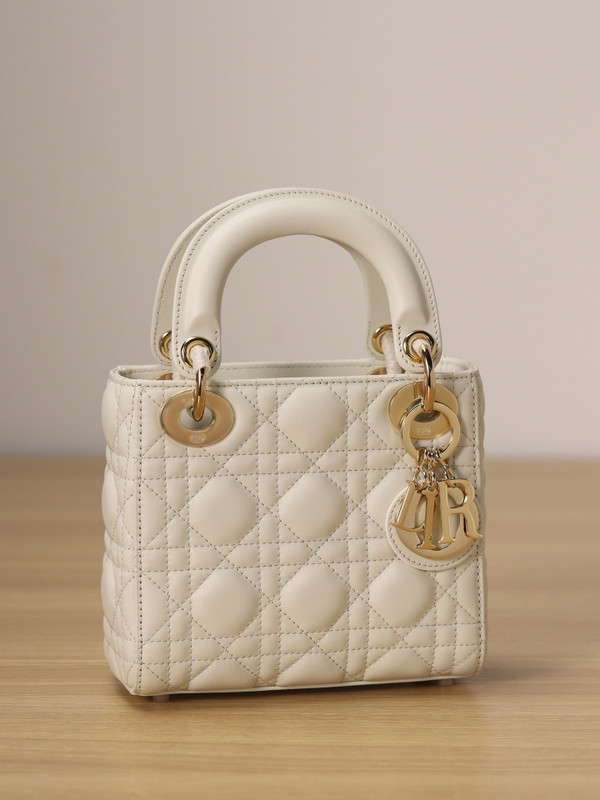 Christian Dior Mini Lady Dior Bag Pink Saddle Cannage Lambskin 2024