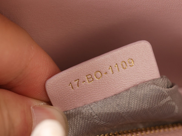 Christian Dior Mini Lady Dior Bag Pink Saddle Cannage Lambskin 2024