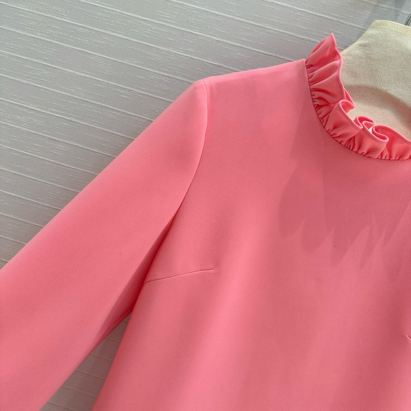 VALENTINO CREPE COUTURE SHORT DRESS PINK