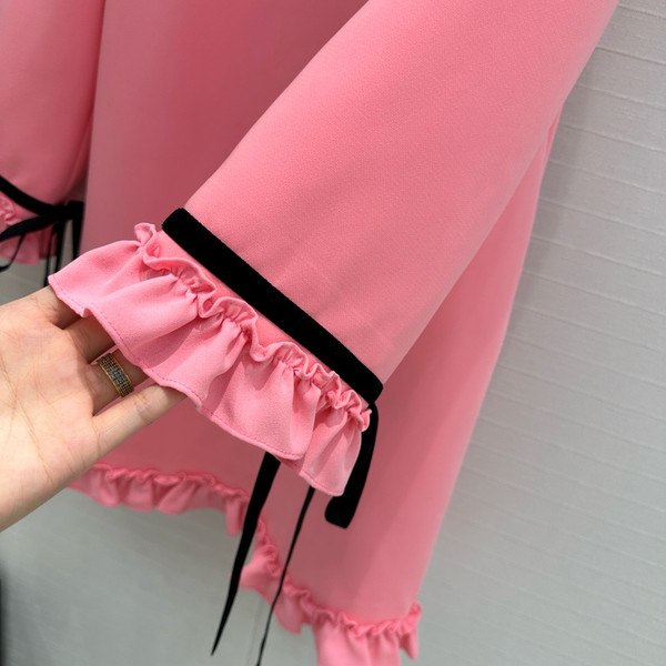 VALENTINO CREPE COUTURE SHORT DRESS PINK