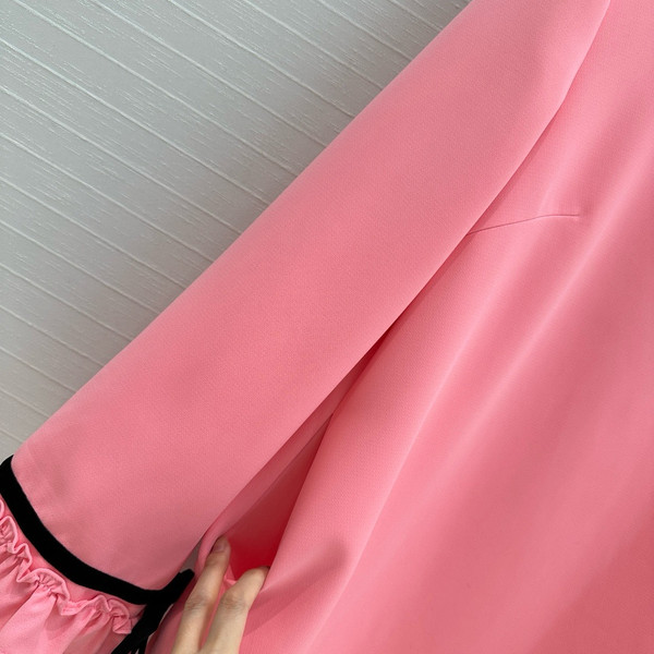 VALENTINO CREPE COUTURE SHORT DRESS PINK