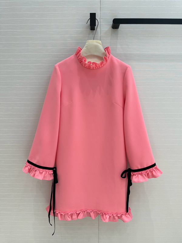 VALENTINO CREPE COUTURE SHORT DRESS PINK