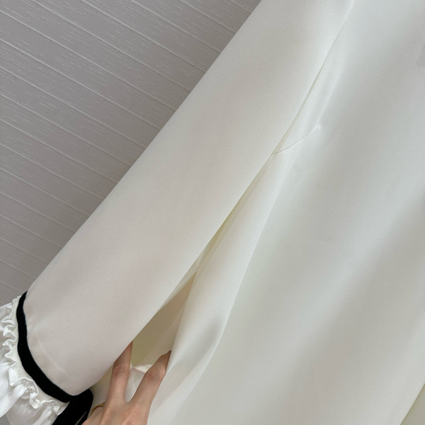 VALENTINO CREPE COUTURE SHORT DRESS WHITE