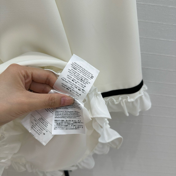 VALENTINO CREPE COUTURE SHORT DRESS WHITE