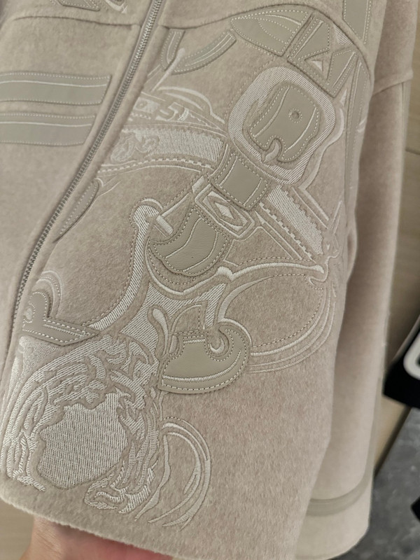 HERMES "Effet Kaleidoscope" zipped twillaine jacket