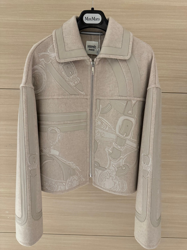HERMES "Effet Kaleidoscope" zipped twillaine jacket