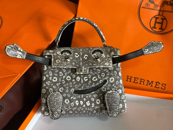 [Exclusive] Hermes Kelly Idole (Kelly Doll) in Ombre Lizard with Palladium hardware