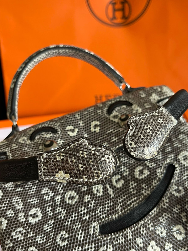 [Exclusive] Hermes Kelly Idole (Kelly Doll) in Ombre Lizard with Palladium hardware