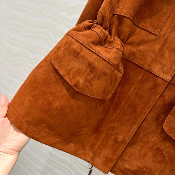Loro Piana Mini Traveller Jacket  Lambskin Brown