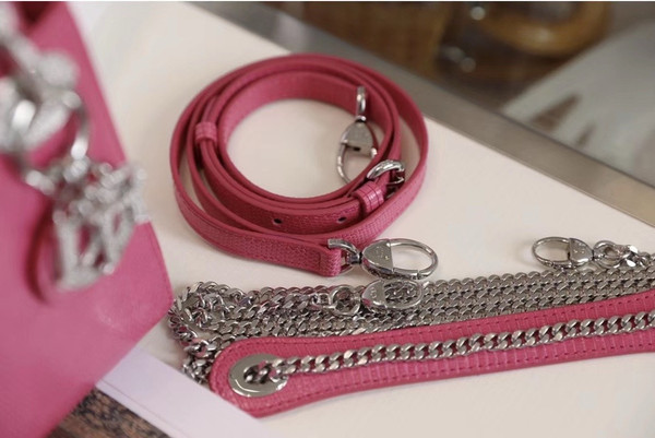 Christian Dior Lady Dior Mini Lizard Hardware with Crystals Rose