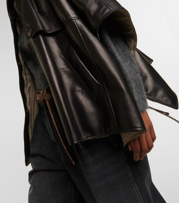 BRUNELLO CUCINELLI Leather overshirt