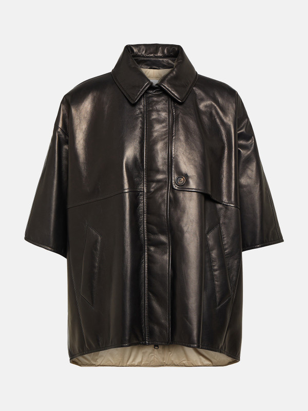 BRUNELLO CUCINELLI Leather overshirt