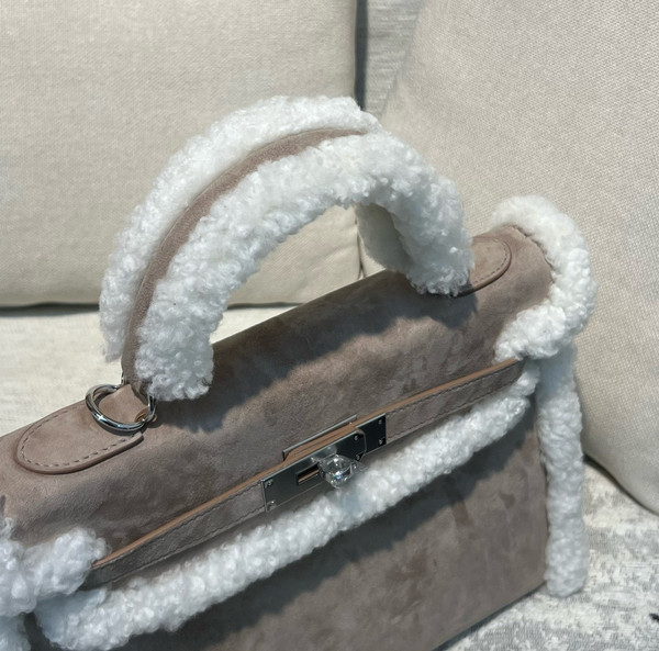 Hermes "Teddy" Mini Kelly Pluch II 20 Etoupe